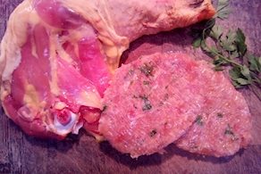 Hamburgueses de pollastre amb all i julivert - 2 unitats