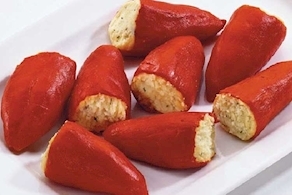 Pebrots piquillo farcits carn (6 unitats)