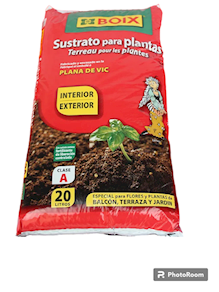 Sustrato calidad a plantas interior/exterior con abono (20 l)