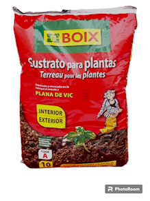 Sustrato calidad a plantas interior/exterior con abono (10 l)