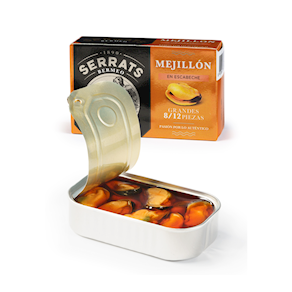 Musclos extra grans en escabetx Serrats - Llauna  - 110 g