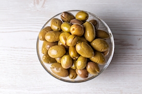 Olivas gordal partida - Al peso (250 gr aprox.)