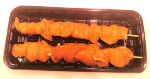 Brocheta de Pollo con salsa Mejicana.2un.